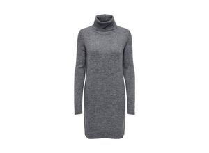 5715315775585 - JDY Strickkleid JDYELANOR L S COWLNECK DRESS KNT NOOS Dark Grey MELANGE Unifarben Grau - Gr XS