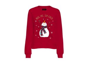 5715318640705 - ONLY Sweatshirt Yda XMAS Urban Red Snowman Motivprint Rot - Gr L