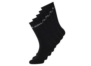 5715319150784 - JACK & JONES - Tennissocken JACBASIC LOGO 5er Pack in schwarz Gr34-37