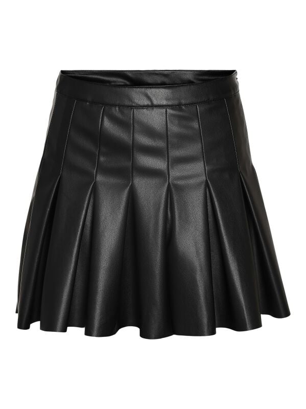 5715320899955 - NMPAULO HW PLEATED PU MINI SKIRT NOOS Kurzer Rock schwarz in S