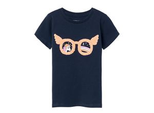 5715321095660 - - T-Shirt NMFHILDE - RAINBOW in dark sapphire Gr92