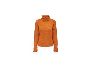 5715322390306 - JDY Rollkragenpullover Dinea Autumn Maple Unifarben Orange - Gr XS