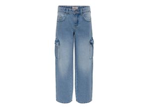 5715324202522 - ONLY® Jeanshose Baumwolle Cargo-Taschen für Kinder blau 146