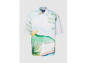 5715324722433 - Jack & Jones Hemd Kurzarmhemd LANDSCAPE SHIRT mit Kentkragen Knopfleiste und All-Over-Print 5715324722433 - Jack & Jones Hemd Kurzarmhemd LANDSCAPE SHIRT mit Kentkragen Knopfleiste und All-Over-Print