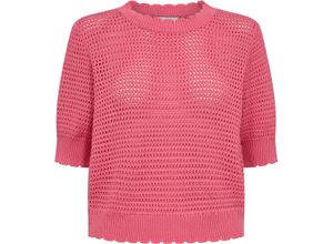 5715338308012 - Strickpullover 3 4-Arm Wellensaum für Damen pink M