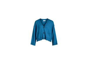 5715357352539 - VILA Cardigan Ril Federal Blue Unifarben Blau - Gr L