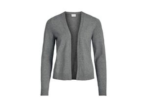 5715359994140 - VILA Cardigan VIRIL SHORT L S KNIT CARDIGAN-NOOS Medium Grey MELANGE Unifarben Grau - Gr S