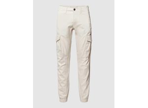 5715363086053 - Jack & Jones Intelligence - Cargohose in Hellbeige mit Bündchen-Weiß