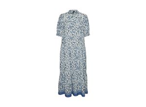 5715363515423 - VERO MODA Maxikleid Milan Dazzling Blue Mira GeblmtFloral Blau - Gr M