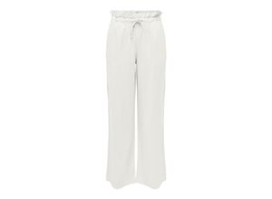 5715364984648 - ONLY Leinenhose ONLCARO HW PB WIDE LINEN BL PANT CC PNT Cloud Dancer Unifarben Weiß - Gr L x 32