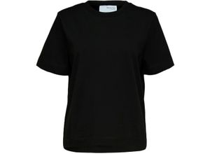 5715365256232 - SELECTED FEMME T-Shirt Bio-Baumwolle für Damen schwarz L