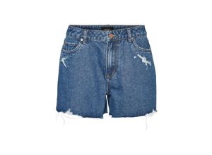 5715366679382 - VERO MODA Jeans-Shorts Zuri Dark Blue Denim Unifarben Blau - Gr S