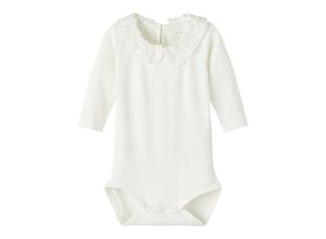 5715366934375 - - Langarmbody NBFTYLLA mit Kragen in white alyssum Gr68