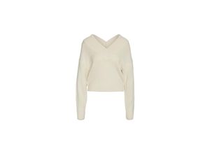 5715368887730 - NOISY MAY V-Pullover Sanny Eggnog Unifarben Beige - Gr M