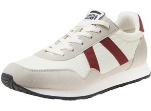 5715370408251 - JACK & JONES Sneaker Leder Mesh-Innenfutter für Herren beige 42