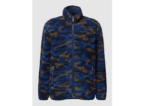 5715374020510 - Fleecejacke mit Camouflage-Muster und Stehkragen