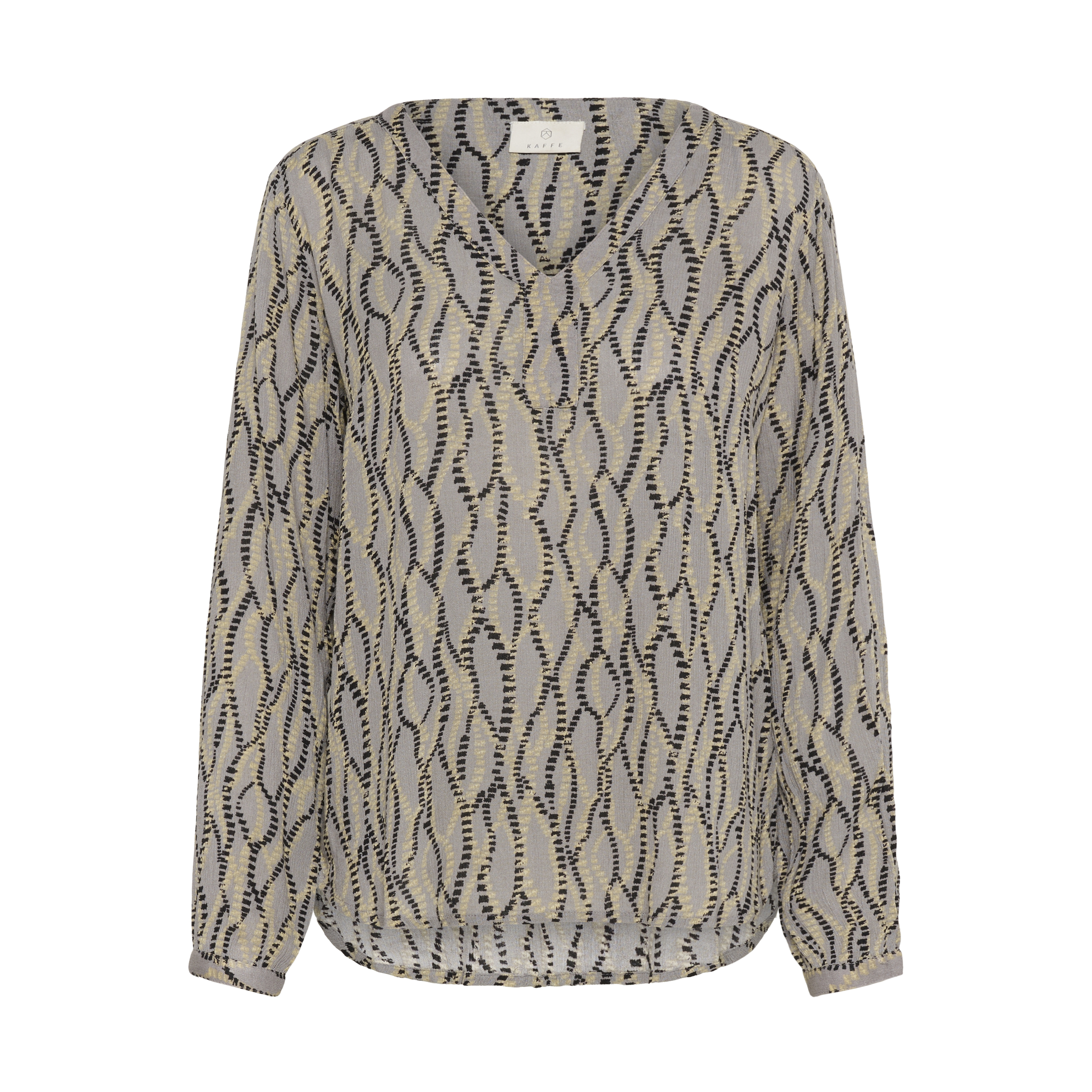 5715375884500 - Damenbluse mit langen Ärmeln und Druck KAFFE Amber