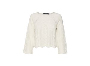 5715414265864 - VERO MODA® Pullover U-Boot-Ausschnitt 3 4-Arm für Damen weiß M