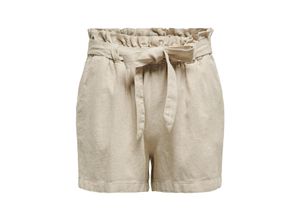 5715414502228 - JDY Leinenshorts Say Oatmeal Melange Unifarben Beige - Gr 34