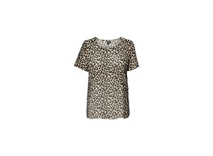 5715417422455 - VERO MODA T-Shirt Easy Irish Cream Dina Animalprint Beige - Gr S