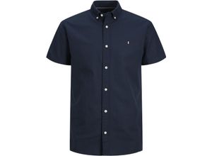 5715420673745 - ORIGINALS by JACK & JONES Freizeithemd Slim Fit Kurzarm Button-Down-Kragen für Herren blau XXL