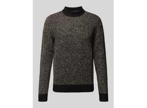 5715421400890 - Jack & Jones - Melierter schwerer Pullover in Schwarz