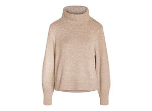 5715421865576 - NOISY MAY Rollkragenpullover Friva Nomad Unifarben Beige - Gr M