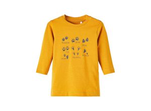 5715422917151 - - Langarmshirt NBMOTIO FOOTPRINTS in inca gold Gr56