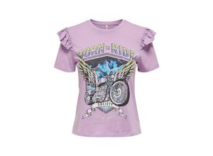 5715423456109 - ONLY Rundhalsshirt ONLLUCY 1995 Lavendula Born Motivprint Lila - Gr M