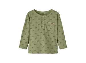 5715424850197 - Lil Atelier - Langarmshirt NMMLIAM HENLEY in sage Gr98