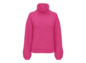 5715424907754 - ONLY Rollkragenpullover Allie Life Fuchsia Purple Melange Unifarben Pink - Gr L