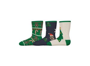 5715425491023 - - Socken NMMRICHRISTMAS 3er-Set in jolly green Gr19-21