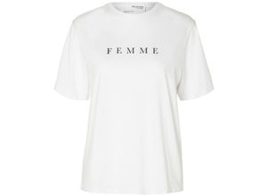 5715426448729 - SELECTED FEMME T-Shirt Relaxed-Fit für Damen weiß XS