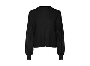 5715426829641 - VERO MODA Rundhalspullover VMNANCY LS FUNNELNK PULLOVER GA Black Unifarben Schwarz - Gr XS