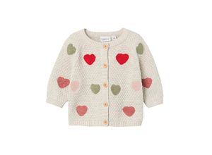 5715429203356 - - Strickjacke NBFNESILLE HEARTS in peyote melange Gr68