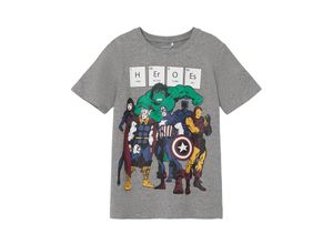 5715429415278 - - T-Shirt NKMNIKLAS MARVEL HEROES in grey melange Gr116