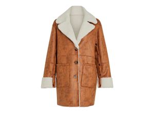 5715429863611 - VILA Lederimitatjacke Loal Caramel Café BIRCH TEDDY Unifarben Braun - Gr 40