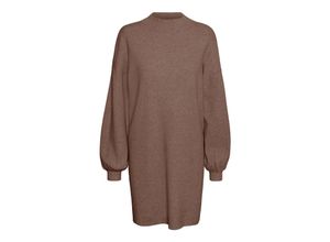 5715430446070 - VERO MODA Minikleid VMNANCY LS FUNNELNECK DRESS NOOS Brown Lentil Unifarben Braun - Gr XS