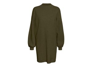 5715430453078 - VERO MODA Minikleid VMNANCY LS FUNNELNECK DRESS NOOS Rifle Green Unifarben Grün - Gr S