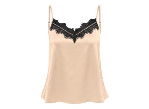 5715431947576 - ONLY Spaghettitop Bonita Macadamia Black Lace Unifarben Beige - Gr XS