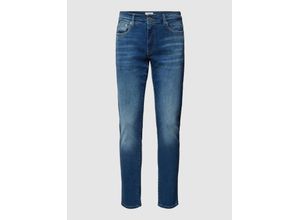 5715432824975 - - Loom - Schmal geschnittene Jeans in mitteldunkler Waschung-Blau