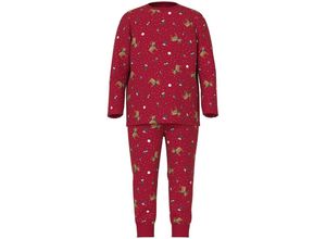 5715433495914 - - Schlafanzug lang NMNVISMAS in jester red Gr92