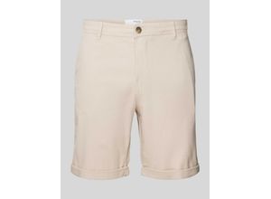 5715433894601 - Slim Fit Bermudas in unifarbenem Design Modell LUTON