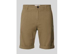 5715433910042 - Slim Fit Bermudas in unifarbenem Design Modell LUTON