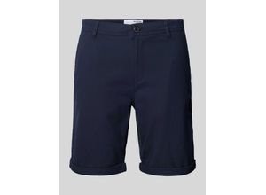 5715433910073 - Slim Fit Bermudas in unifarbenem Design Modell LUTON