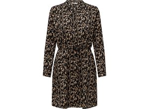 5715434096639 - ONLY® Blusenkleid Split-Neck Tunnelzug für Damen schwarz XS