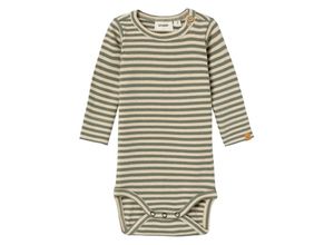 5715501106650 - Lil Atelier - Langarmbody NBMGAGO STRIPES in fog grey Gr56