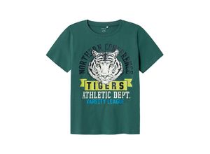 5715501786593 - - T-Shirt NKMBERTE TIGERS in mallard green Gr158 164