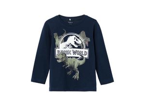 5715501959089 - - Langarmshirt NMMNIJAL JURASSIC WORLD in dark sapphire Gr92