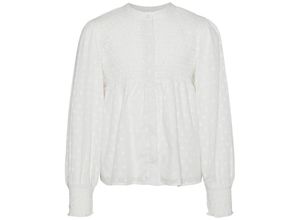 5715502389700 - VERO MODA GIRL - Langarm-Bluse VMDOTTY in snow white Gr116